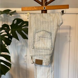 American Eagle Outfitters Light Blue Striped Jeans